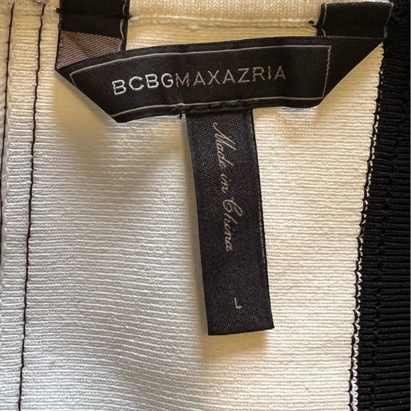 bcbgmaxazria bandage dress black and white - Picture 5 of 5